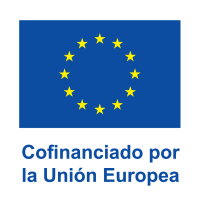 logotipo cofinanciado por la union europea con las estrellas en amarillo