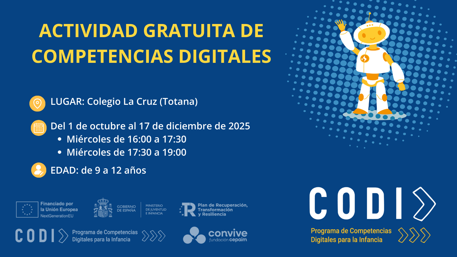 Cartel CODI colegio La Cruz