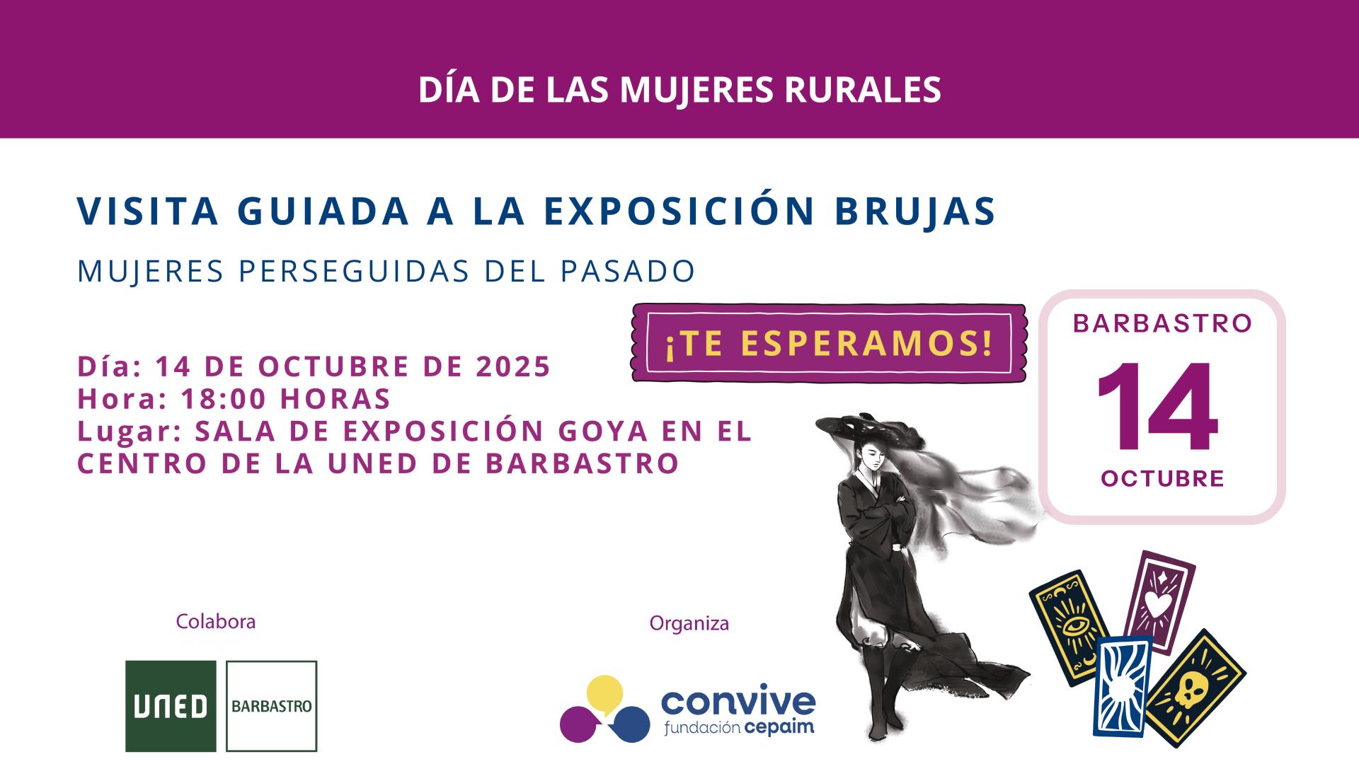 cartel Barbastro visita exposición brujas