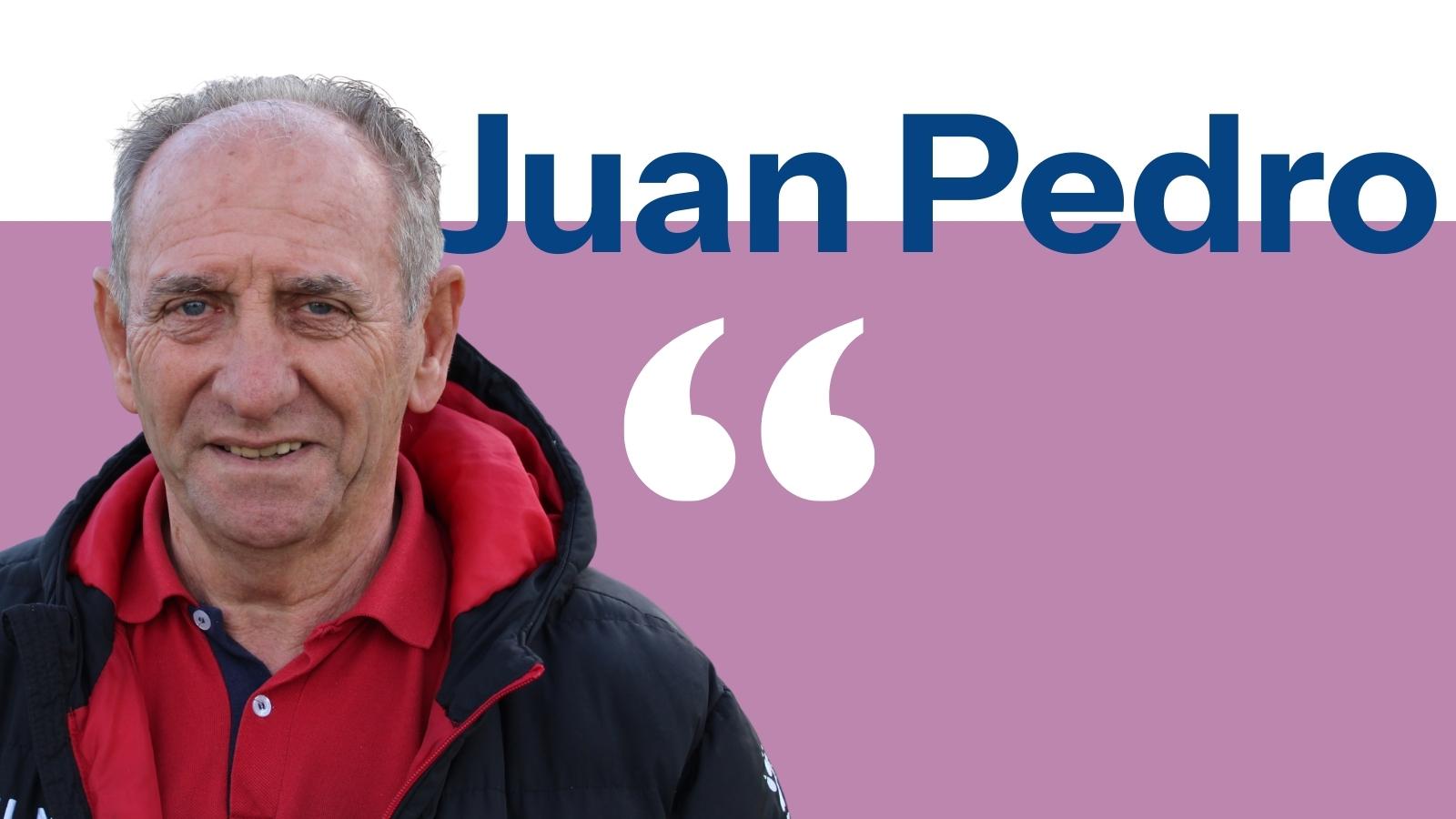 Juan Pedro voluntario entrenador y futbolista