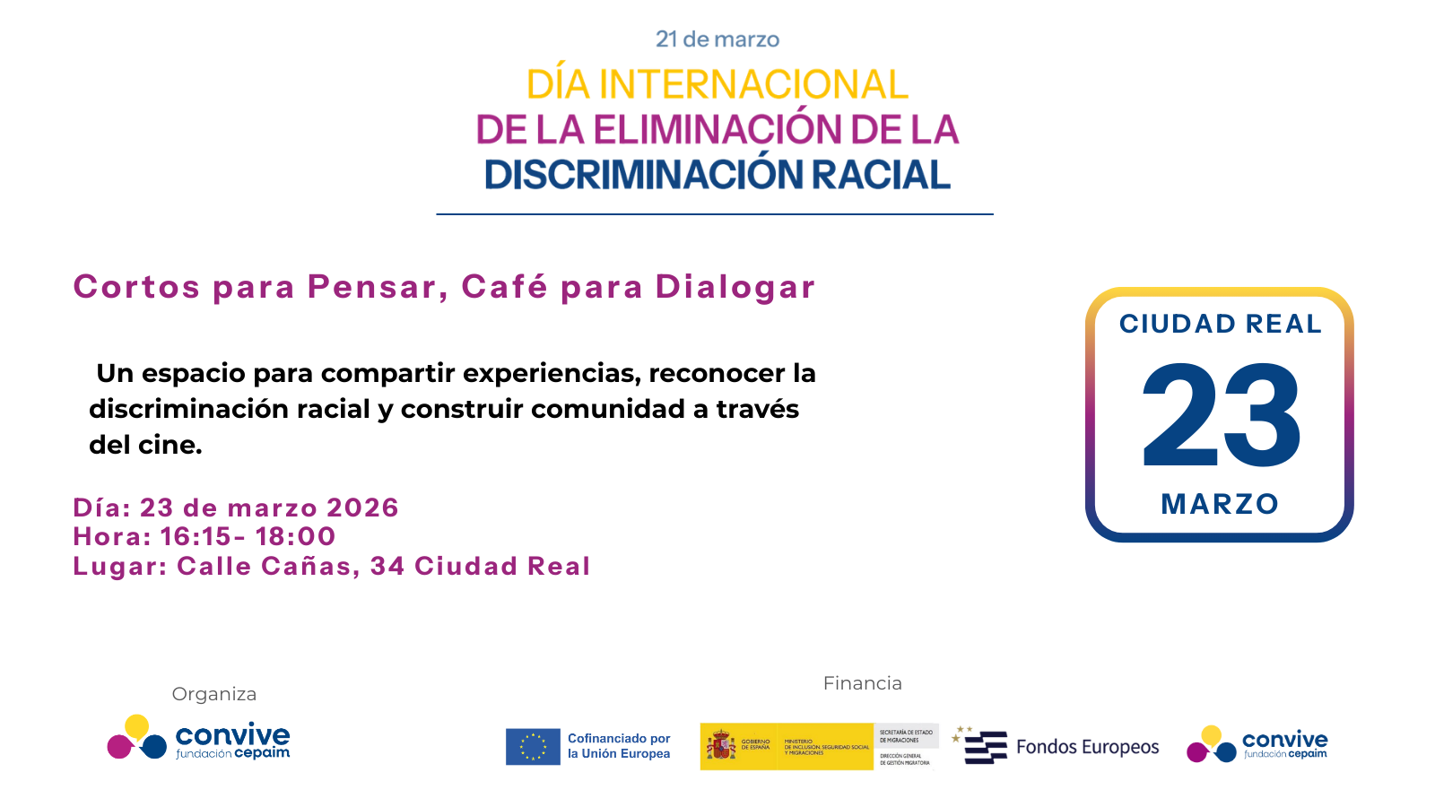 Cartel 21M 2026 Actividades de centros Ciudad Real 1