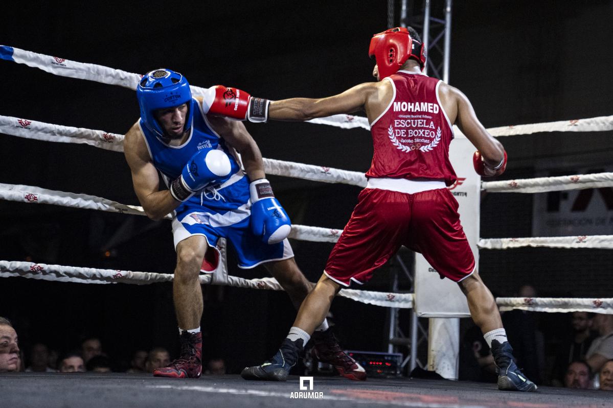 Mohamed en un campeonato de boxeo