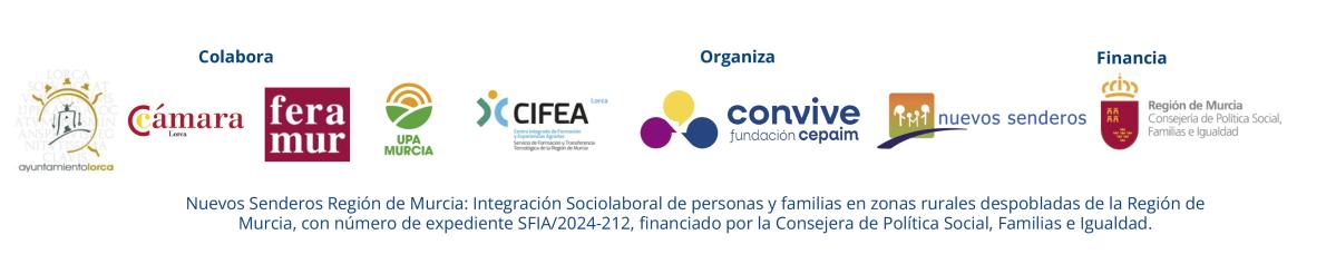 Financiadores Jornada Nuevos Senderos - Cepaim - CARM