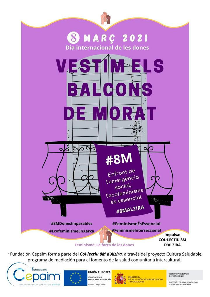 Fundación Cepaim forma parte del Col·lectiu 8m d'Alzira, a tra