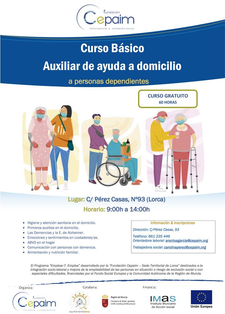 Lorca EmplearTEmplea Sociosanitario Cepaim febrero2021