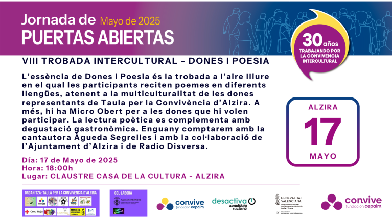 Cartel Puertas Abiertas 25 Alzira 2