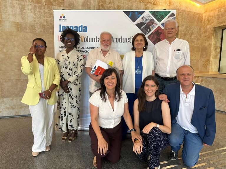 ornada sobre Migración y Desarrollo en la Cooperación Española en el photocall