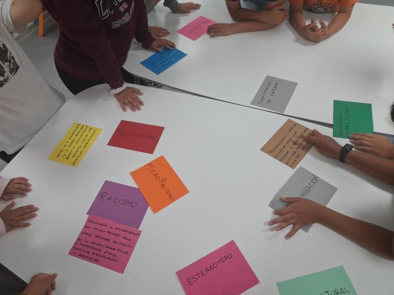Educando en Diversidad taller Convivencia Intercultural en CEIP Andrés Garcia Soler. conceptos básicos.