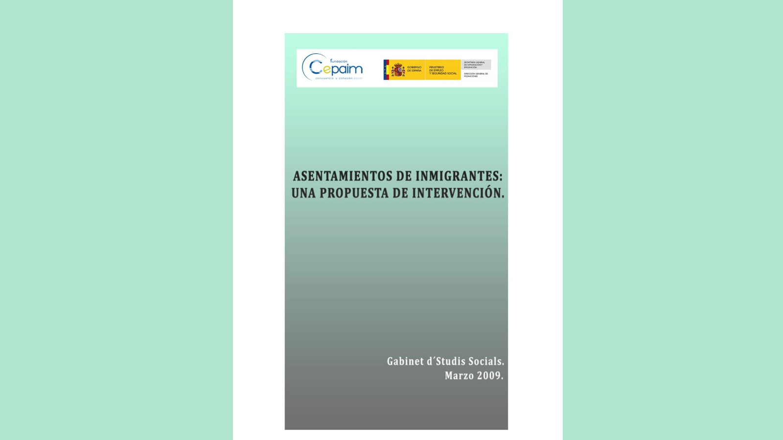 Informe sobre Asentamientos de Inmigrantes