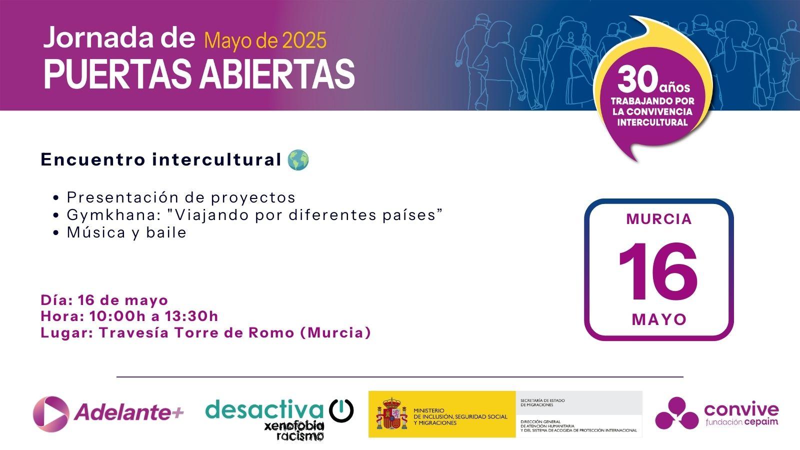 Cartel Actividades Puertas Abiertas Murcia Torre de Romo