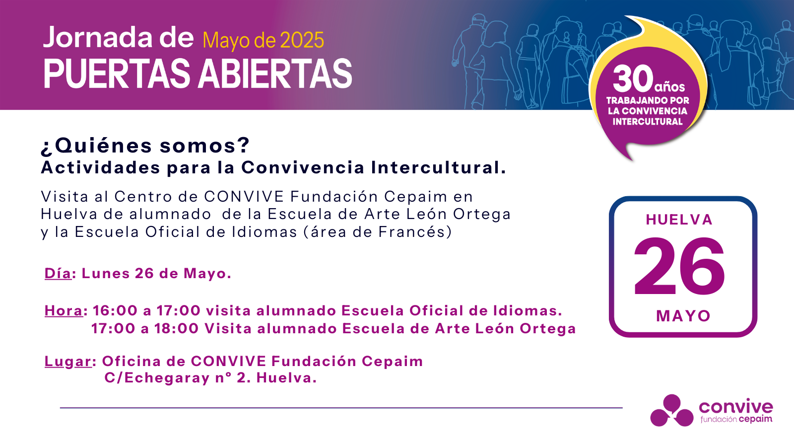 Cartel Puertas Abiertas 25 Huelva 2