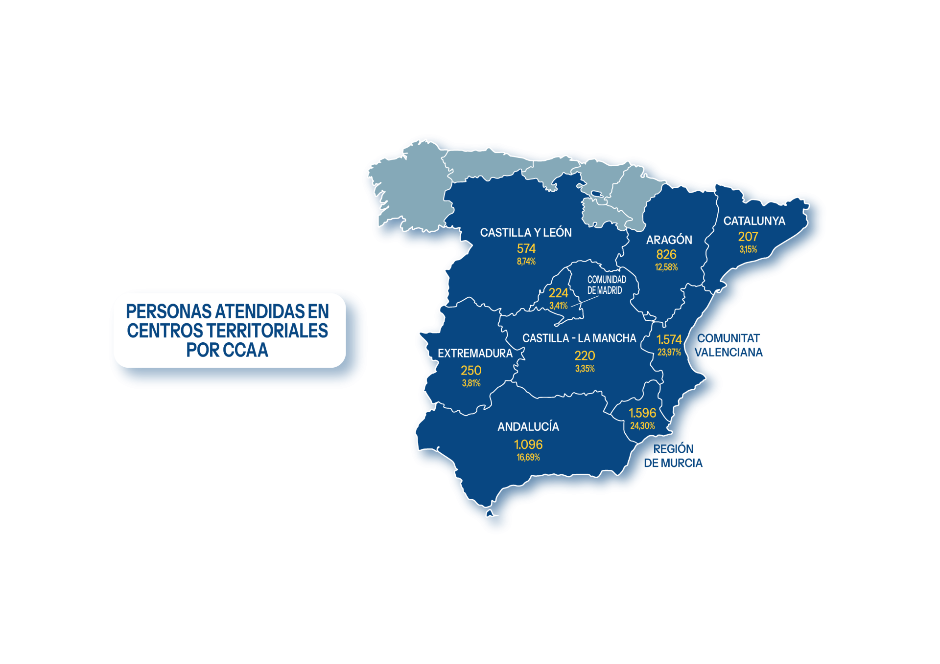 Mapa personas atendidas en centros territoriales