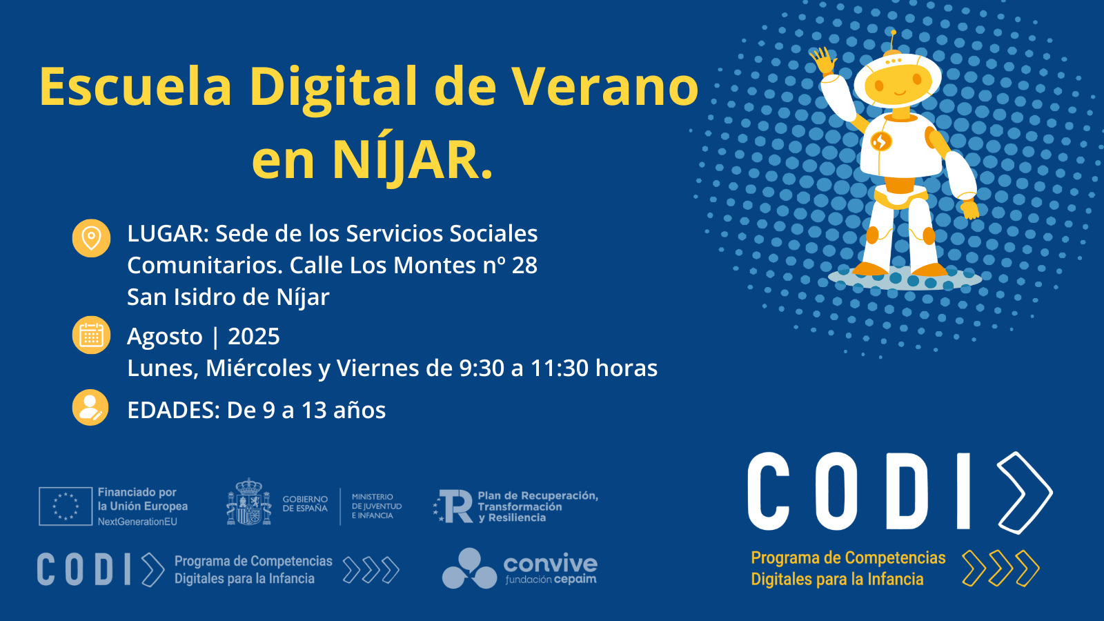 Cartel Escuela Digital de Verano en Níjar