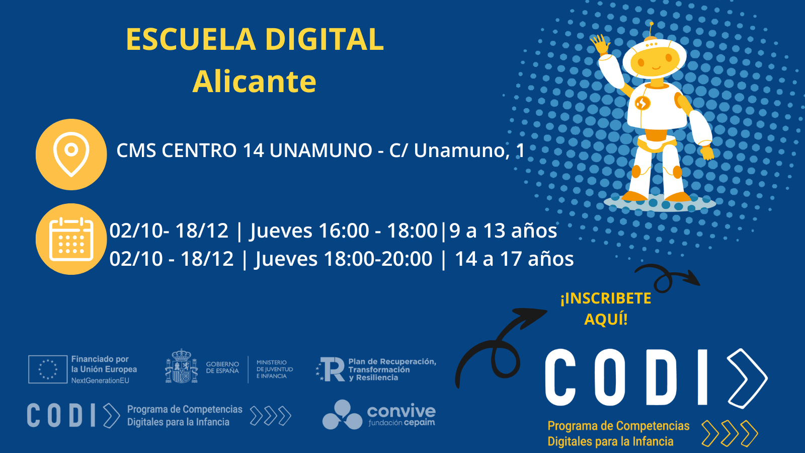 Cartel CODI Centro C14 Alicante