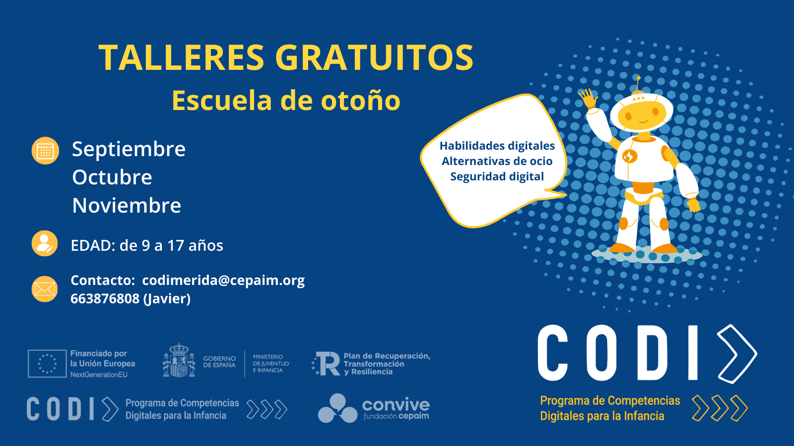 Cartel CODI Mérida otoño 2025