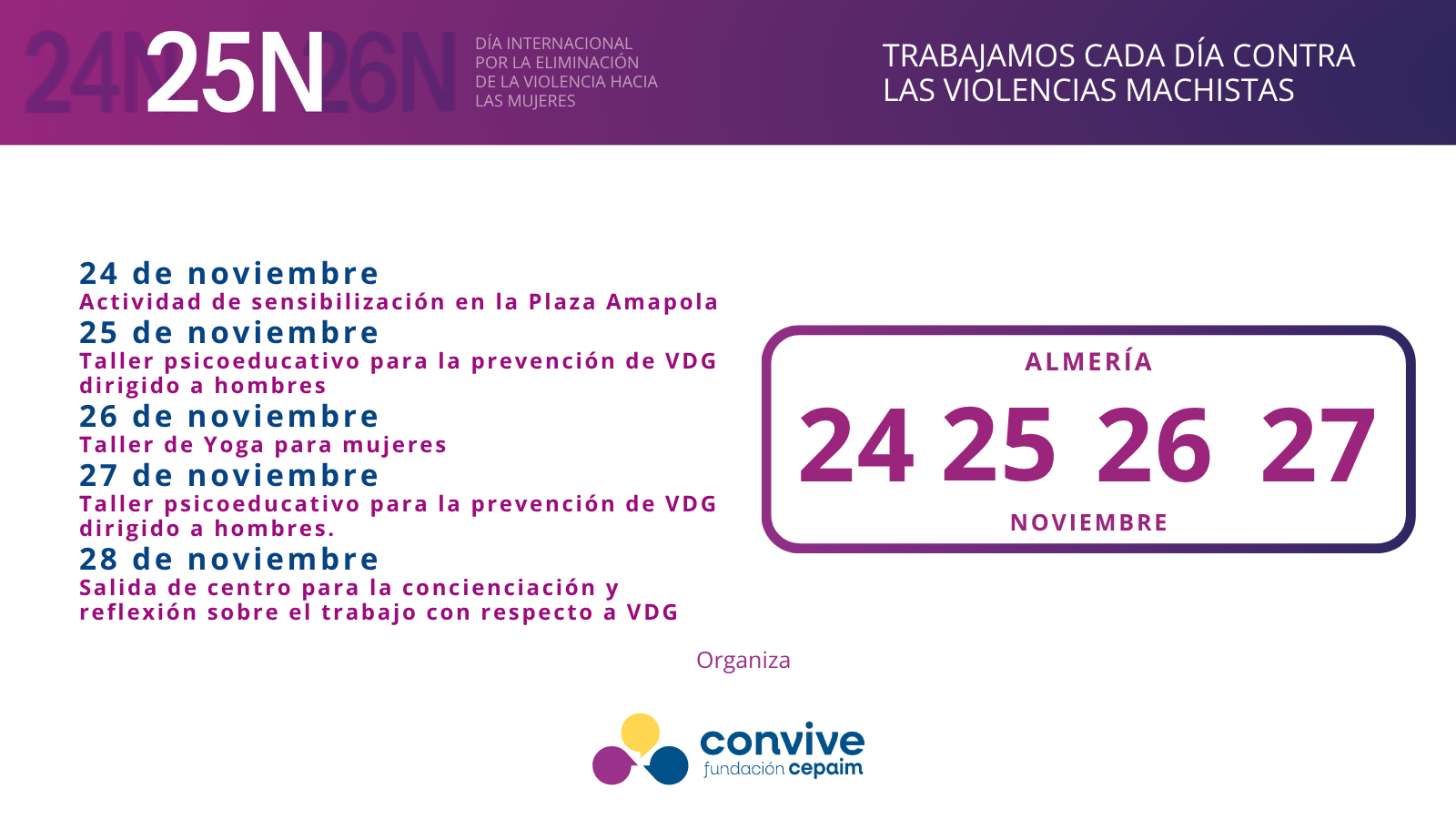 Actividades 25N 2025 Almería