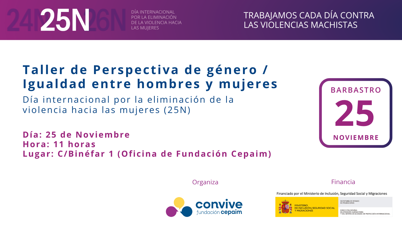 actividades 25N 2025 barbastro