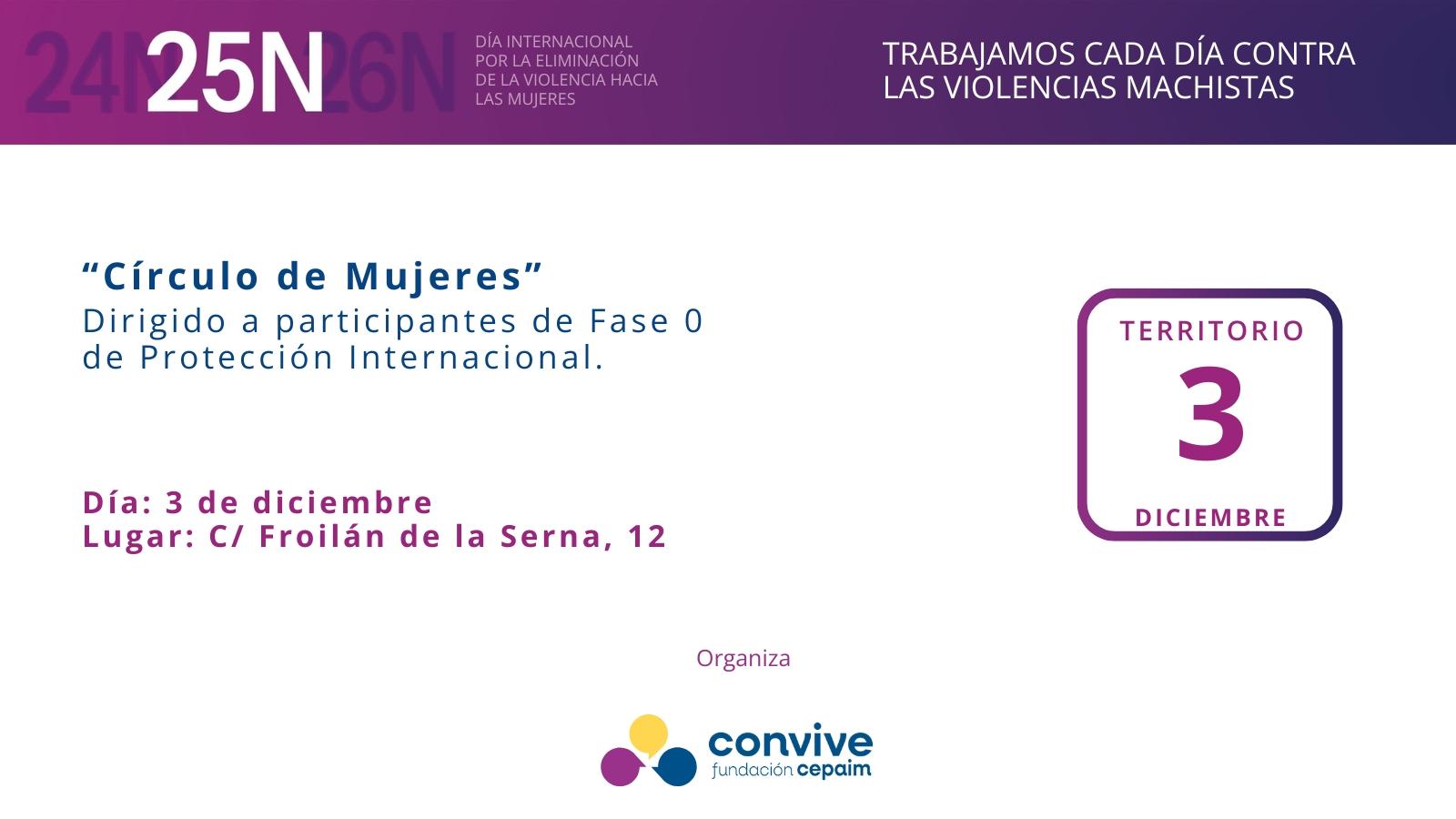 círculo de mujeres para personas solicitantes de protección internacional