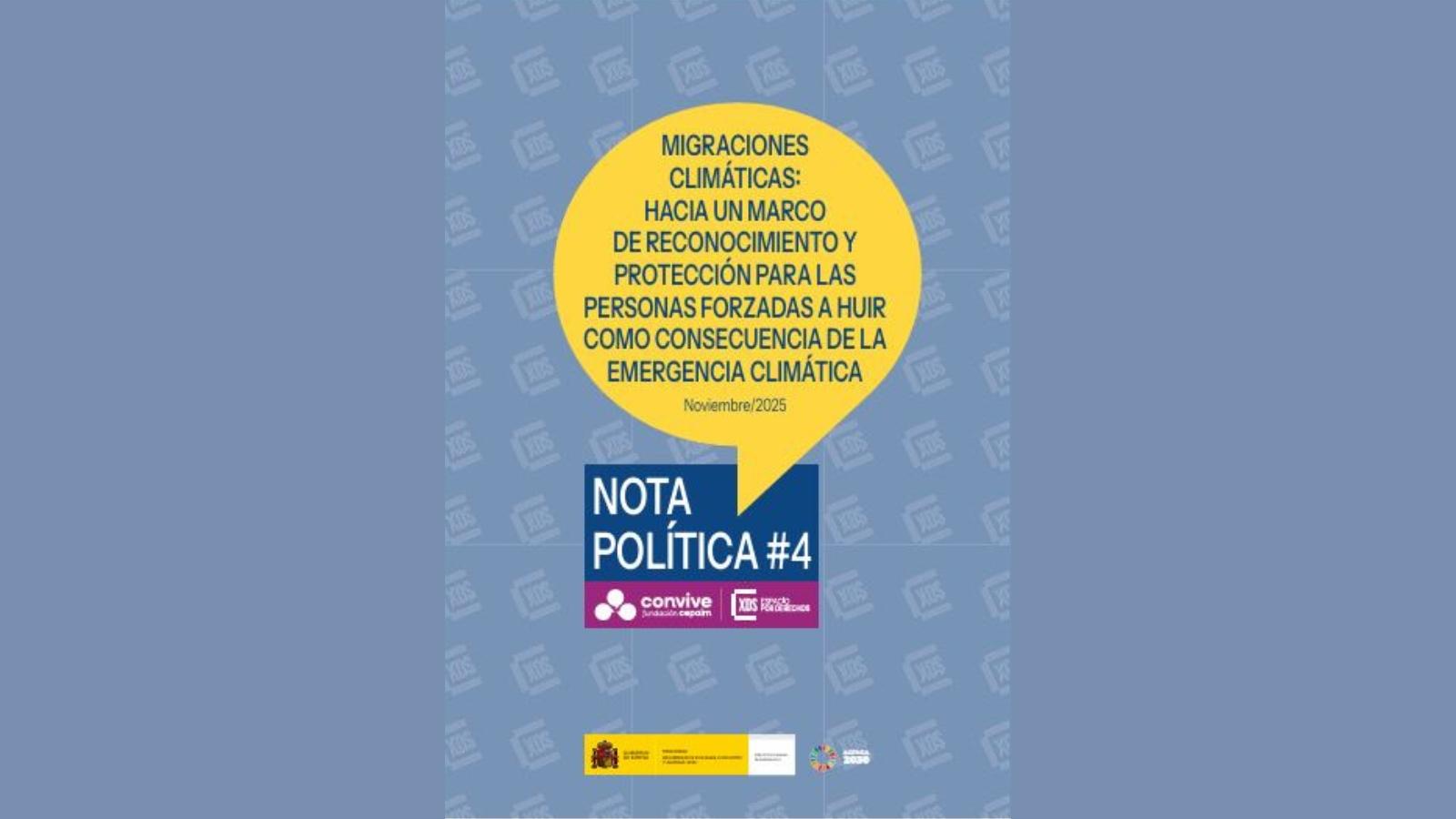 portada Migraciones climáticas hacia un marco de reconocimiento y protección para las personas forzadas a huir como consecuencia de la emergencia climática