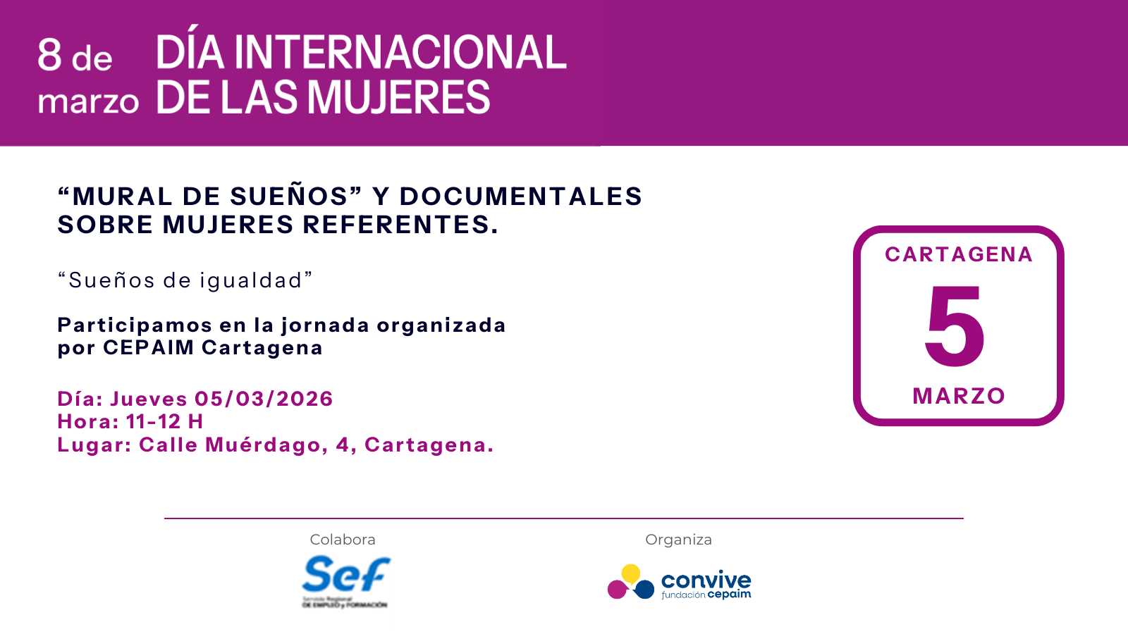 Actividades 8M 2026 Cartagena 3