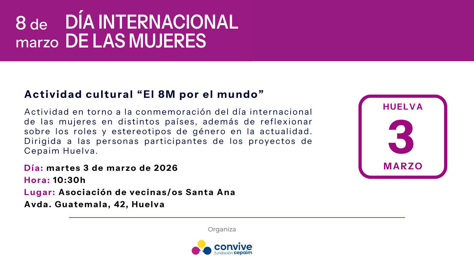 Actividades 8M 2026 Huelva 2