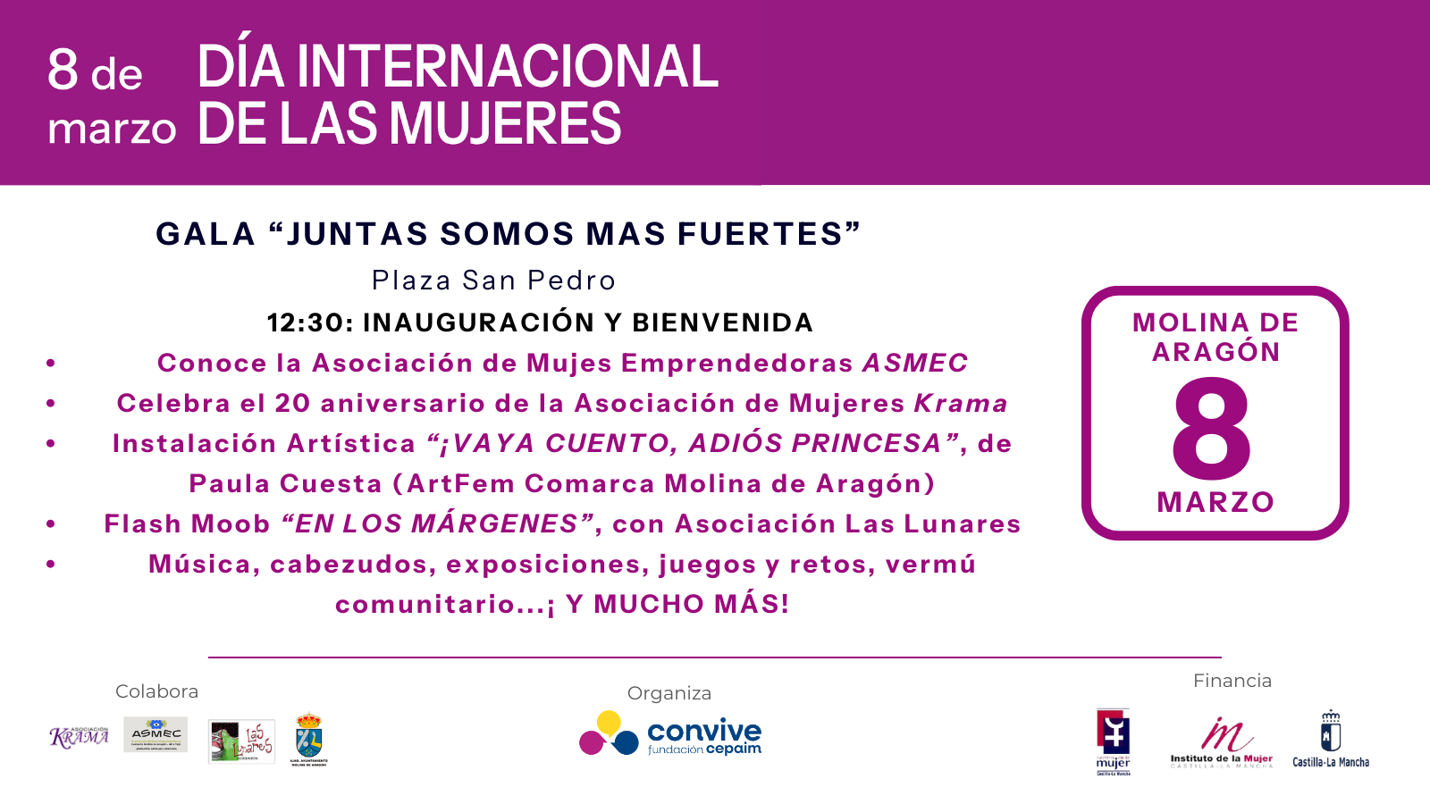 Actividades Molina de Aragón 8M 2026