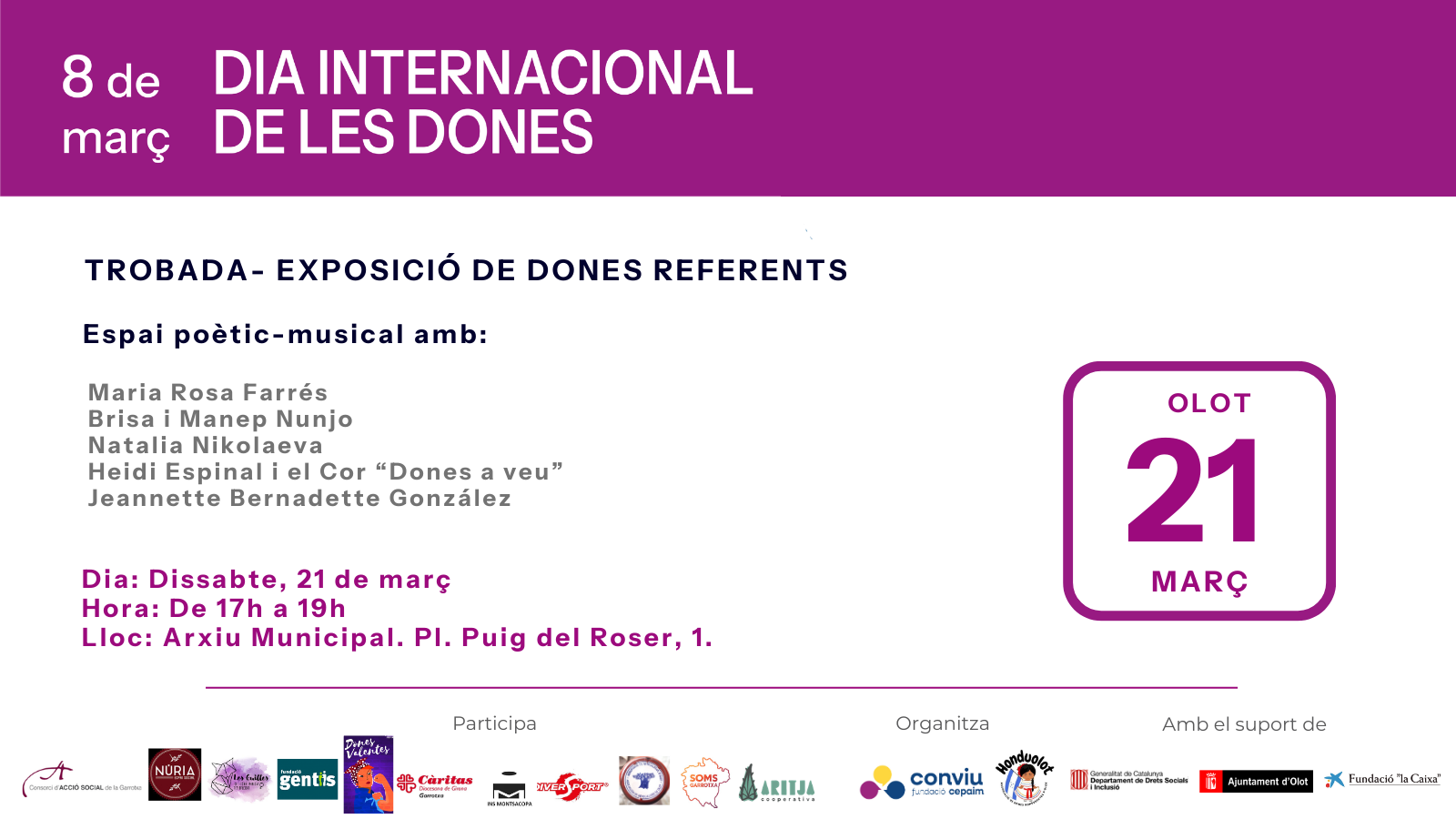 actividad 8M  2026 en olot