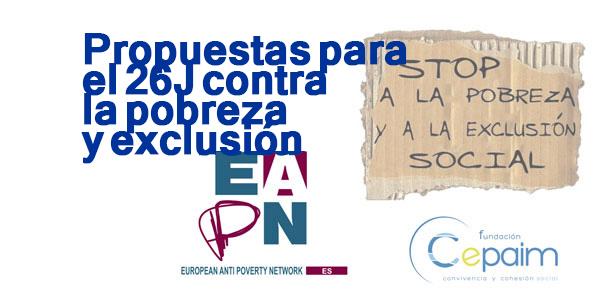 Propuestas EAPN contra Pobreza por 26J