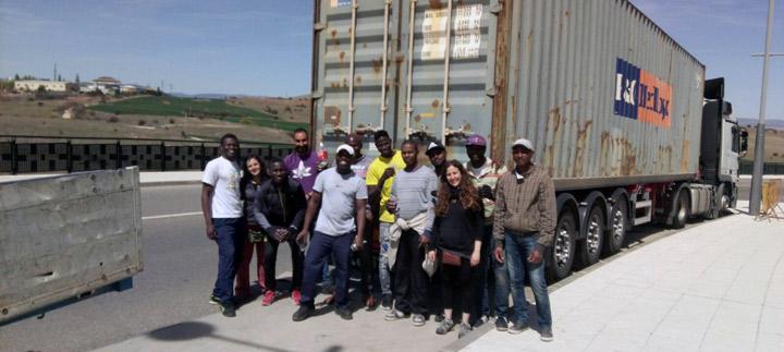 Envio material Fundacion Cepaim en Soria a Guinea
