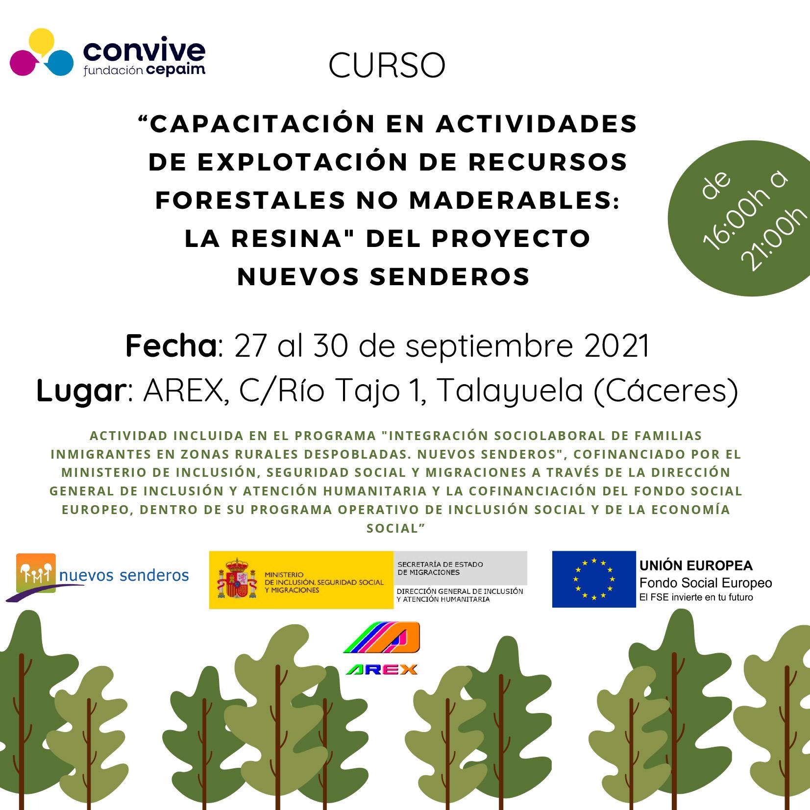Cartel Formación Subocontratada Nuevos Senderos 2021