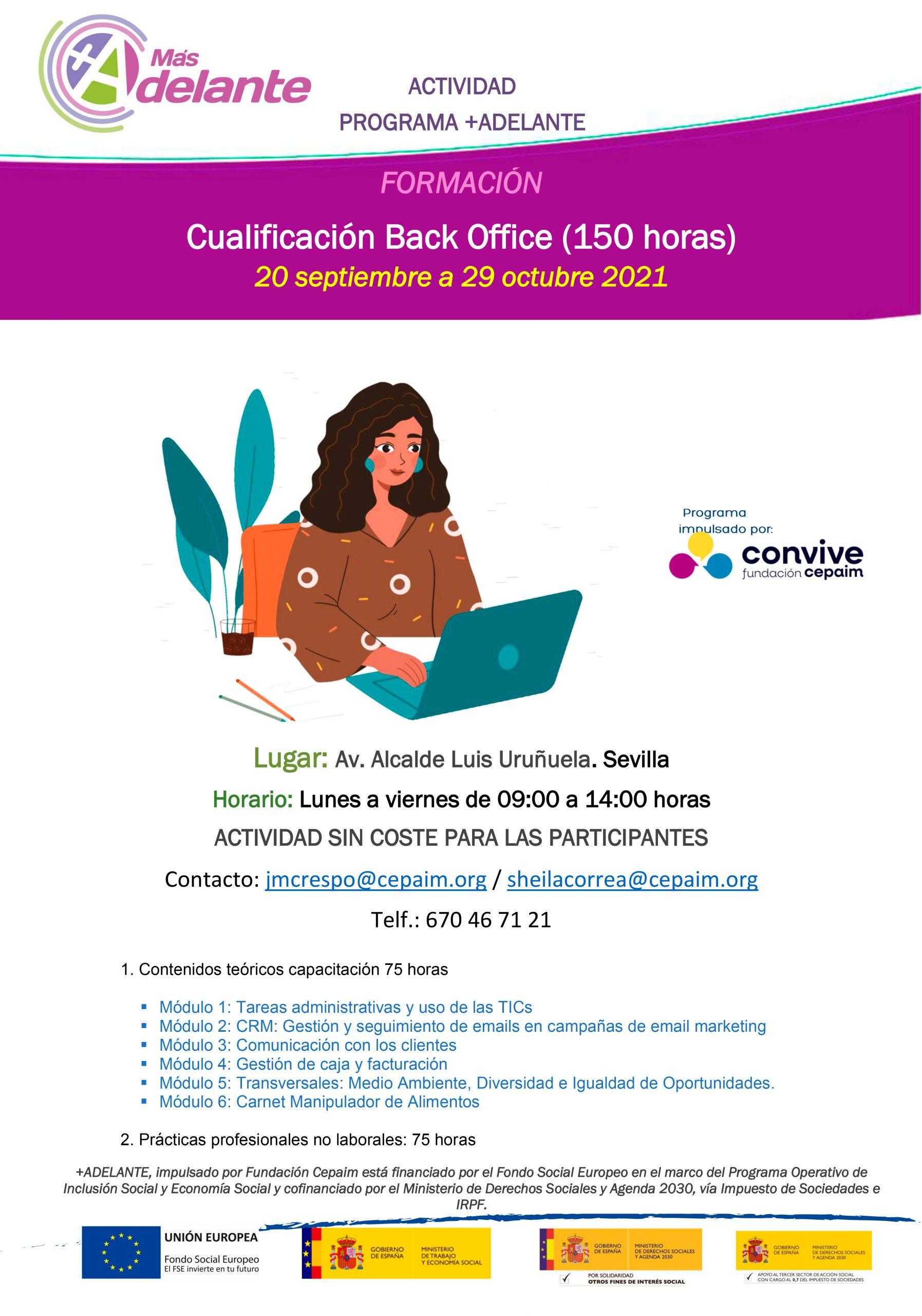 Cartel Sevilla MasAdelante BackOffice septiembre2021
