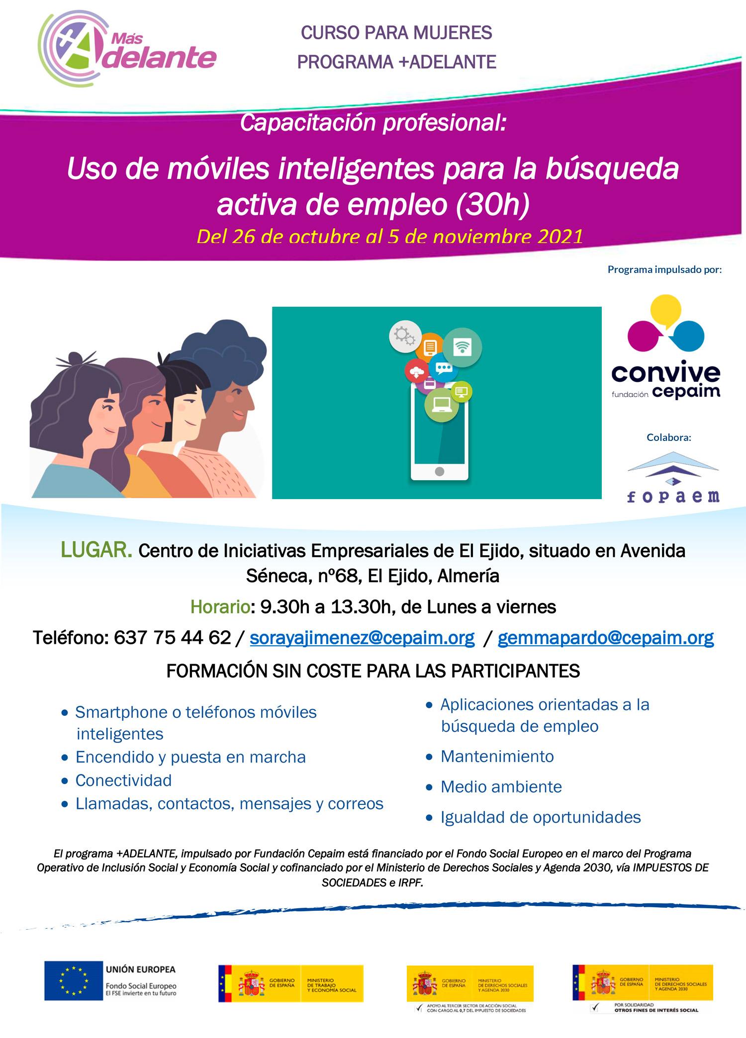 web Cartel CapacitacionMoviles ElEjido MasAdelante 2021