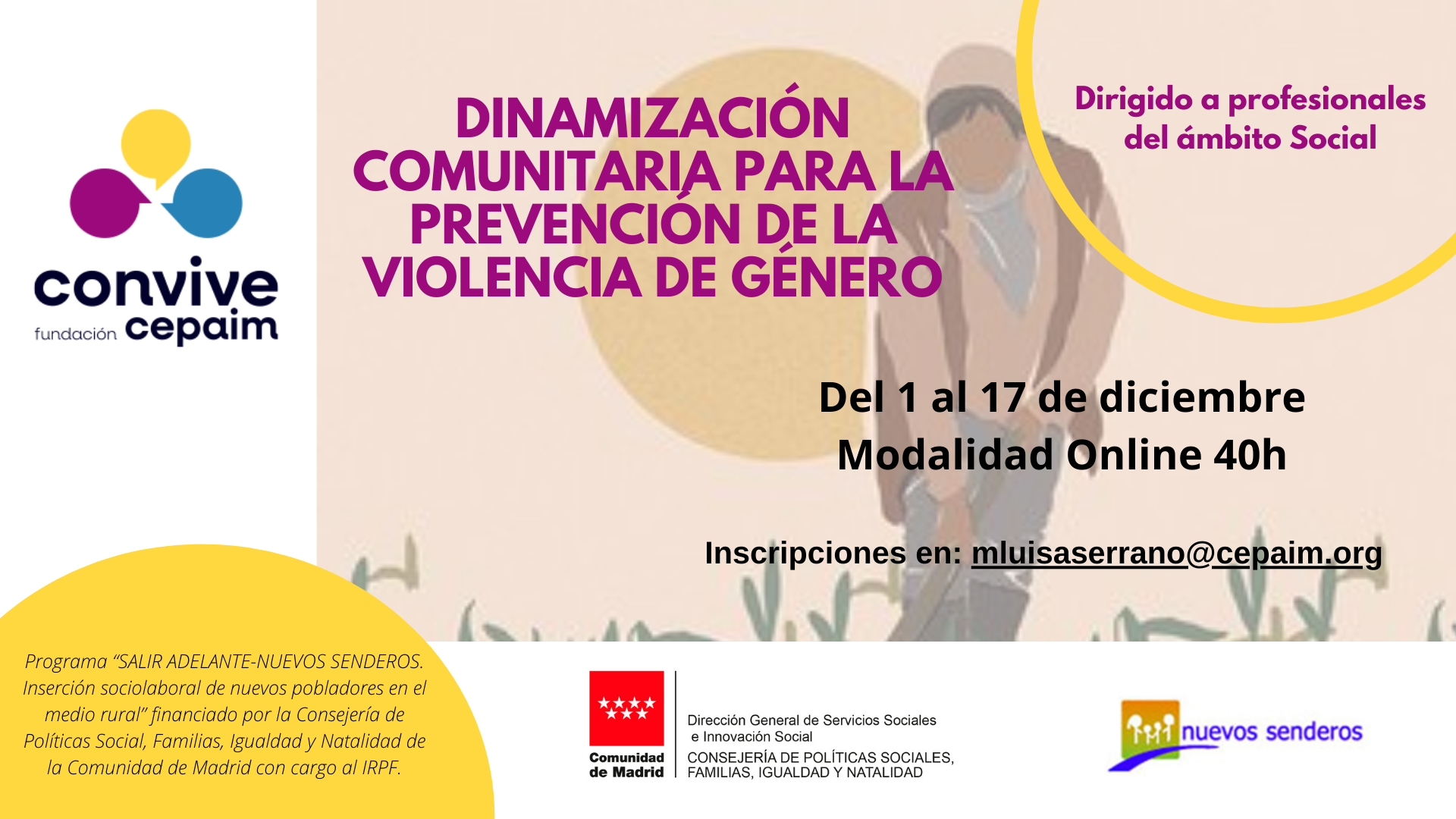 Cartel   Madrid   NNSS IRPF Madrid   Dinamizadora comunitaria VdG