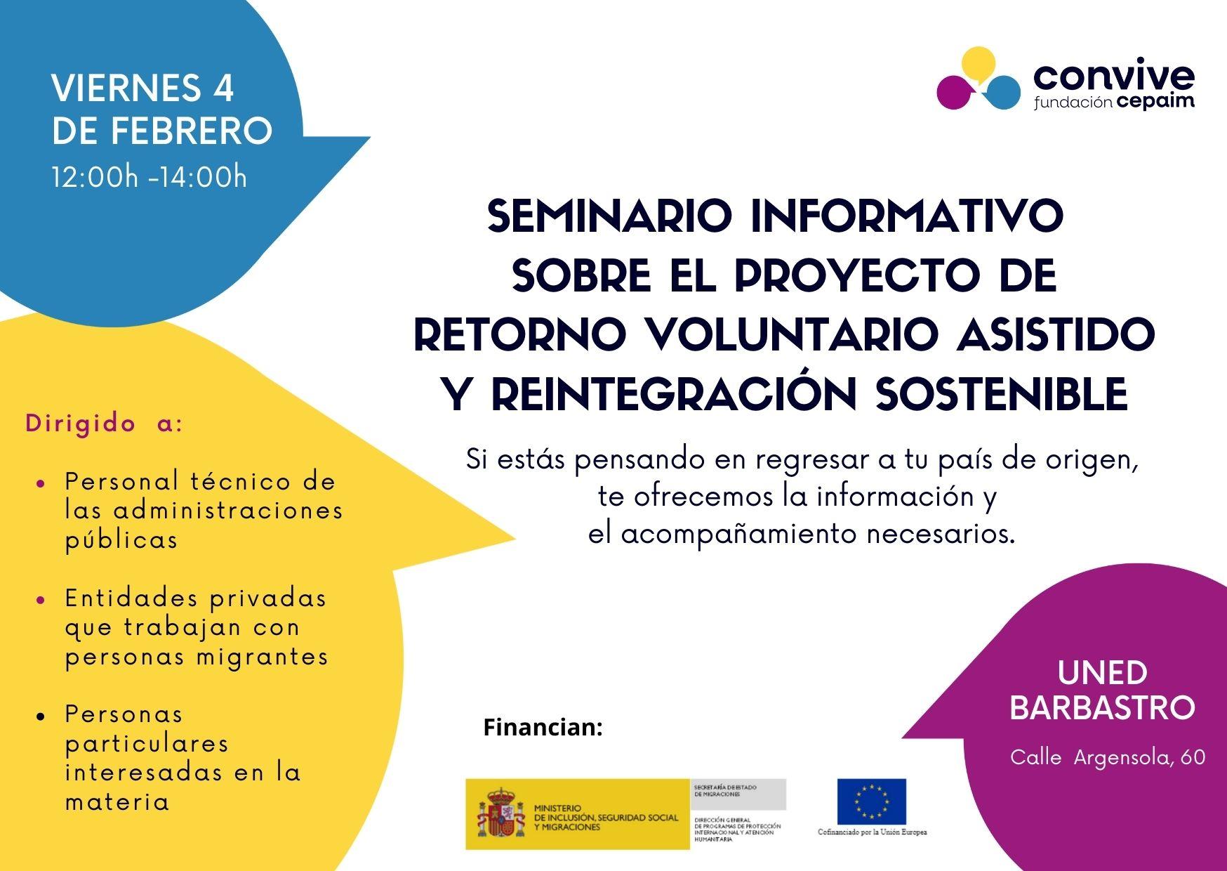 Seminario informativo retorno voluntario Barbastro