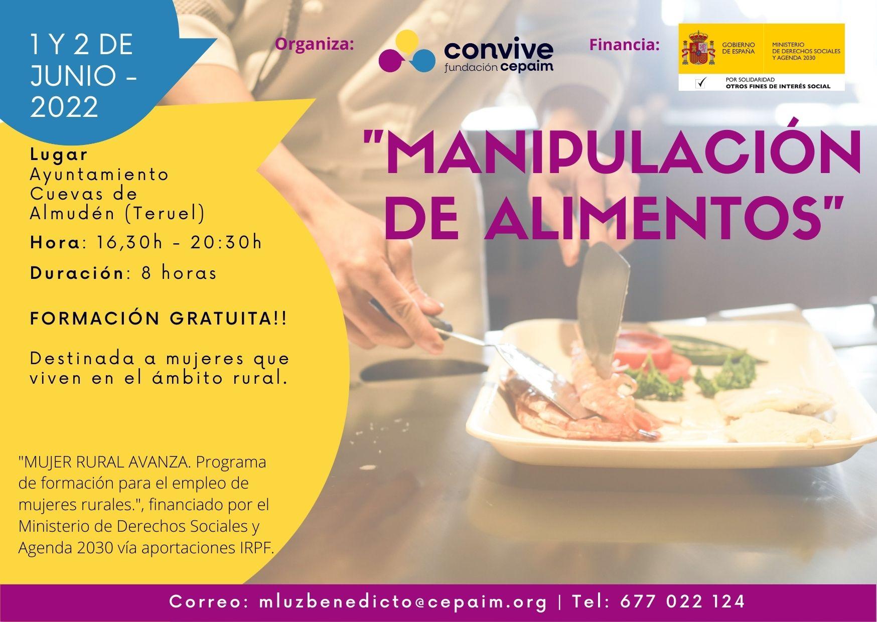 Cartel Curso Manipulación de Alimentos