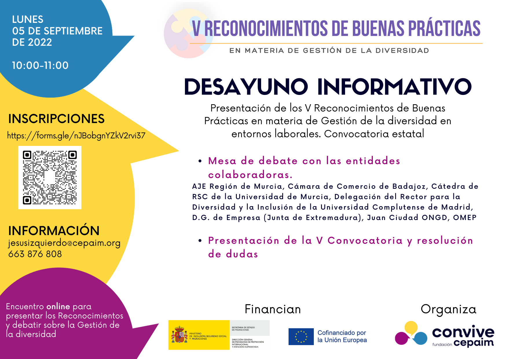 Cartel Desayuno informativo 05 sept