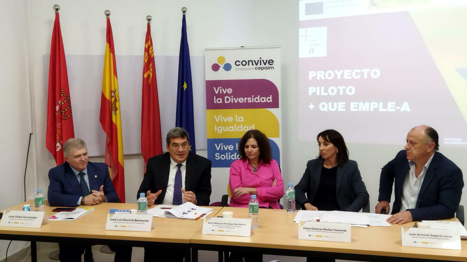 Mesa Visita ministro a CONVIVE Fundación Cepaim