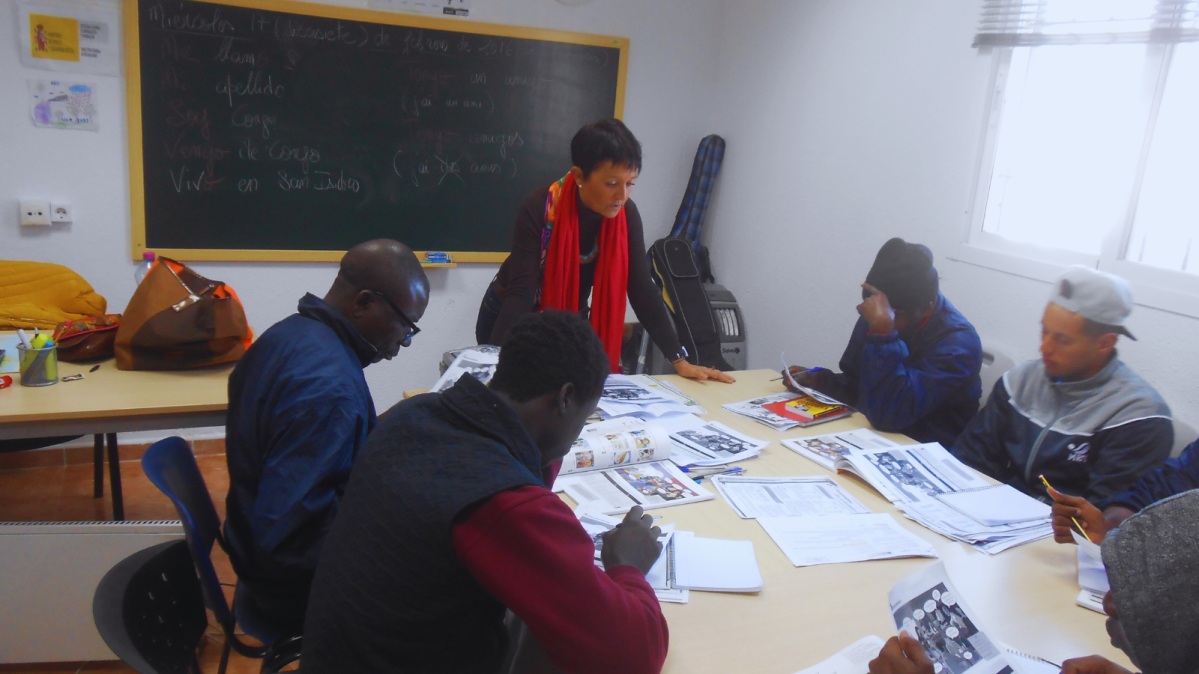 La Voluntaria de Níjar, Michelle, imparte una formación