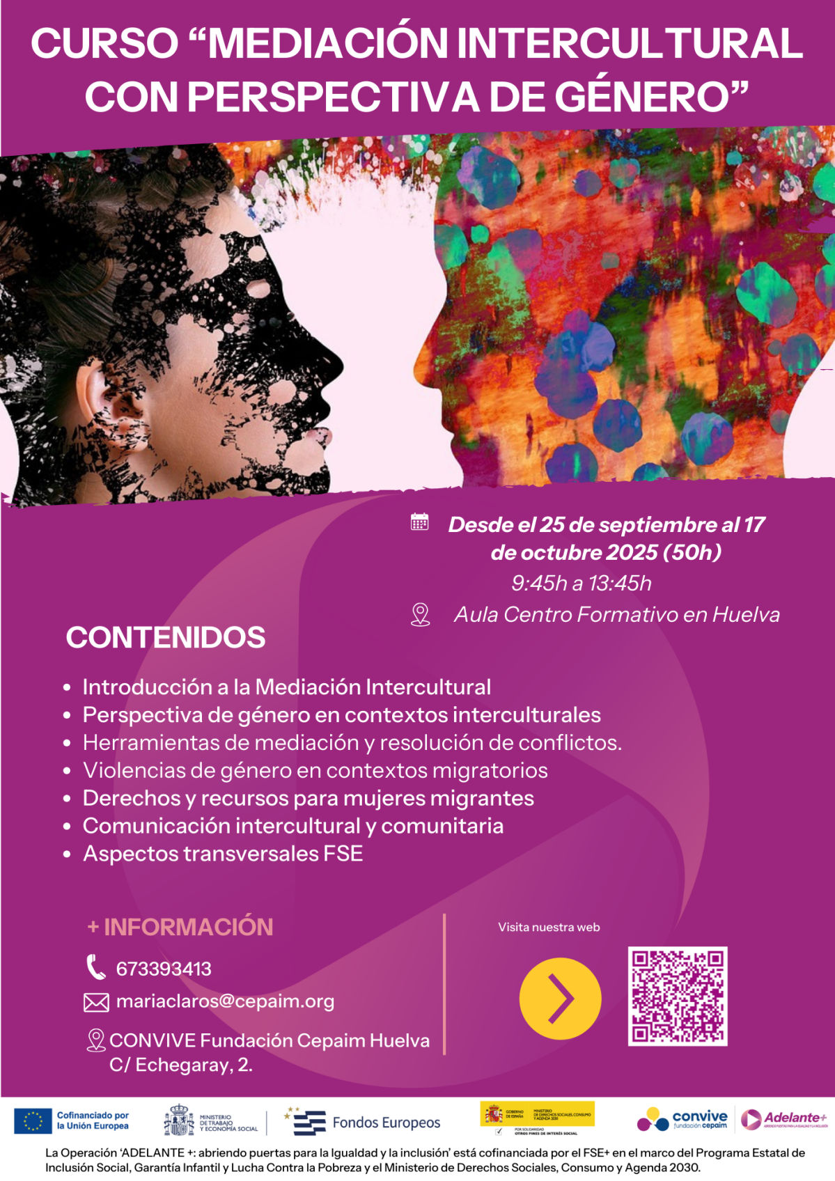 cartel curso mediación mujeres