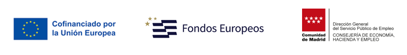 Itinerarios de inserción, logo CAM, fondos europeos