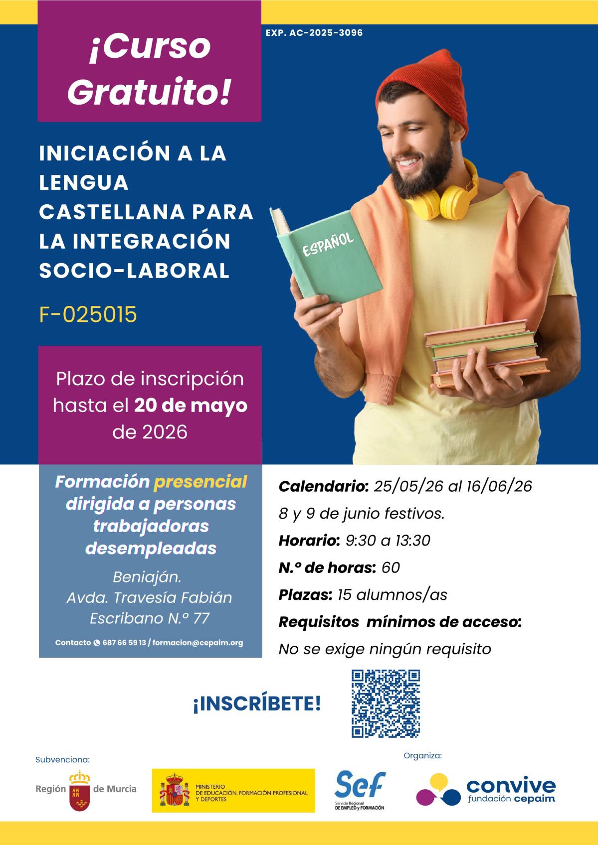 Curso de iniciación al castellano para la integración socio laboral