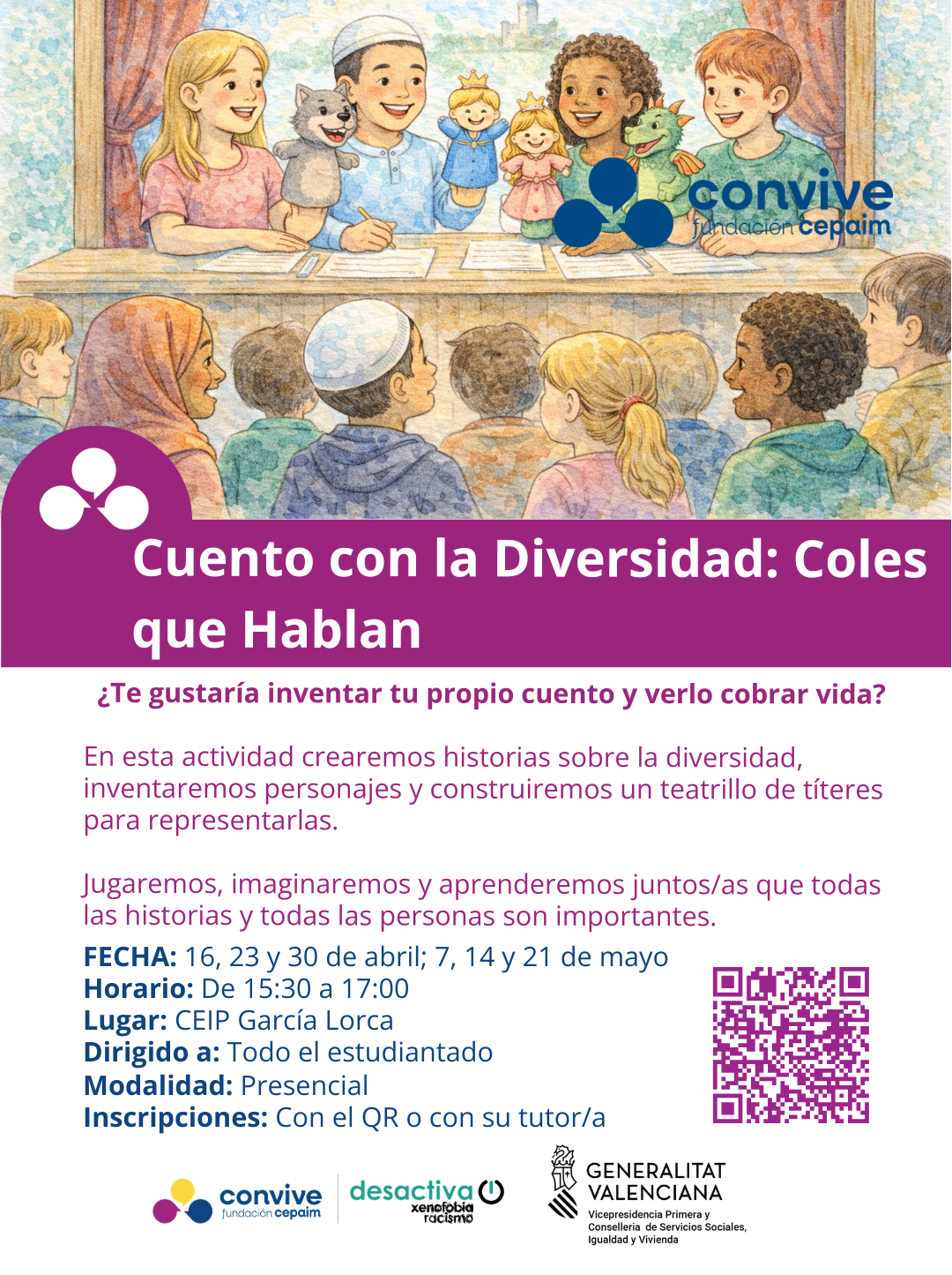 Desactivem Cartel Coles que Hablan CEIP Garcia Lorca