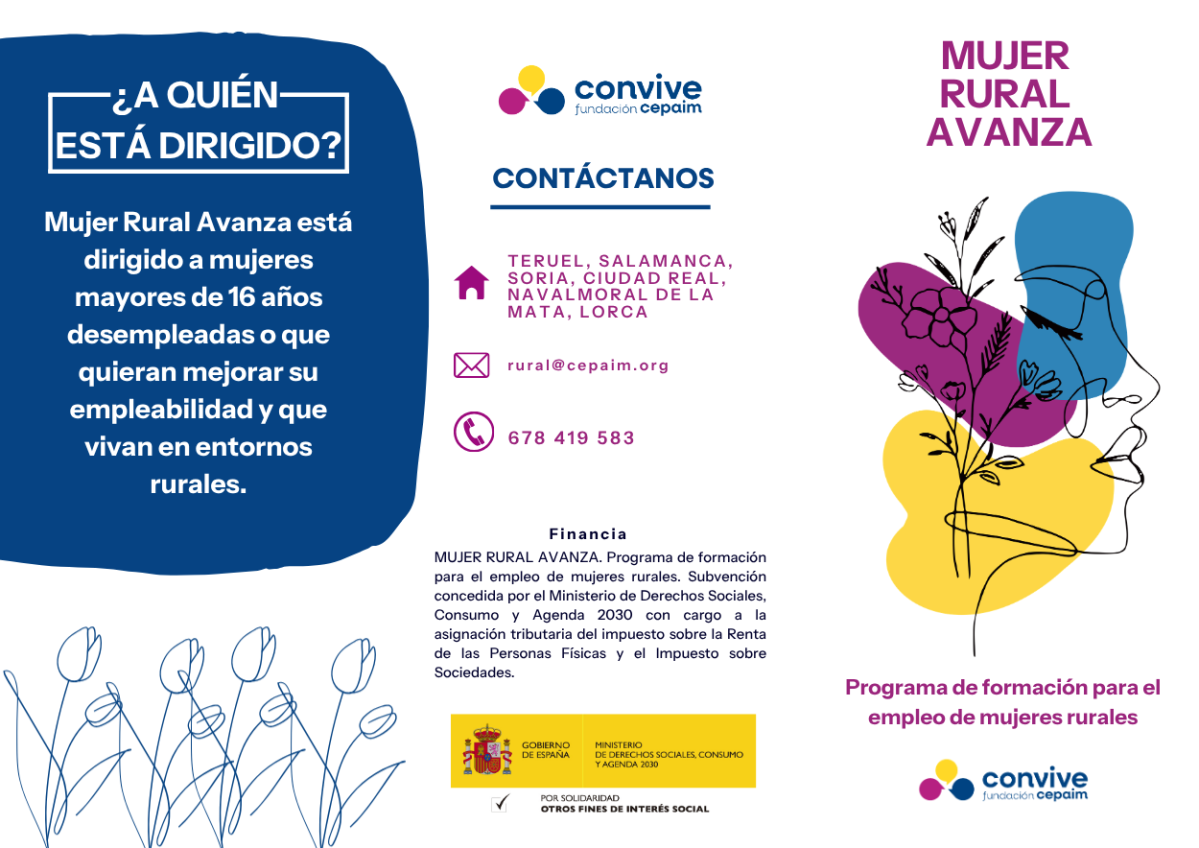 Tríptico Mujer Rural Avanza 2026 big