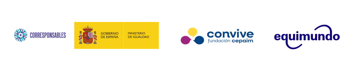 logos corresponsables ministerio de igualdad cepaim y equismundo