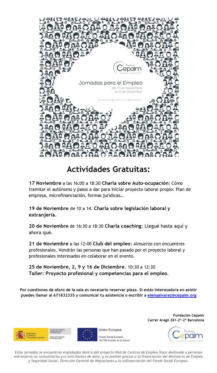 jornadas empleo cepaim barcelona