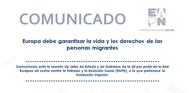 comunicado eapn reunion jefes estado gobierno ue medidas muertes mediterraneo 2