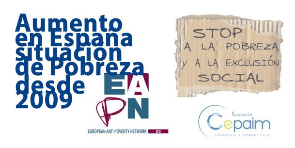 aumento pobreza España desde 2009