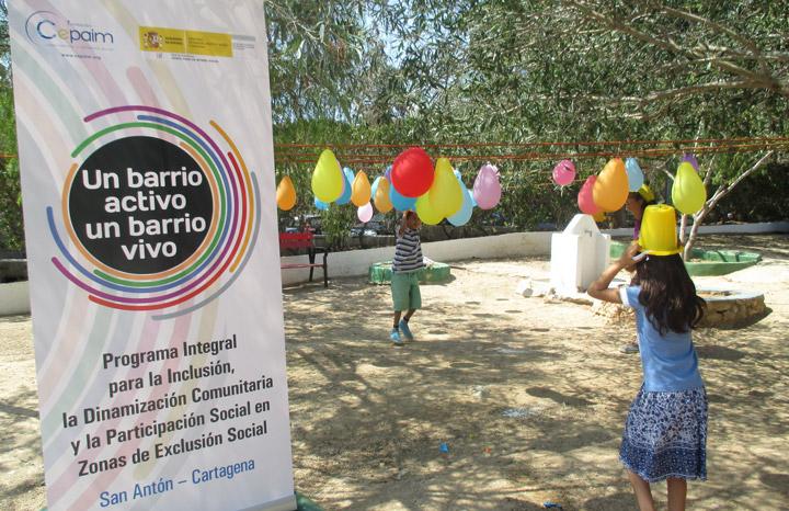 Actividades para la accion comunitaria barrio san anton cepaim cartagena  acampada