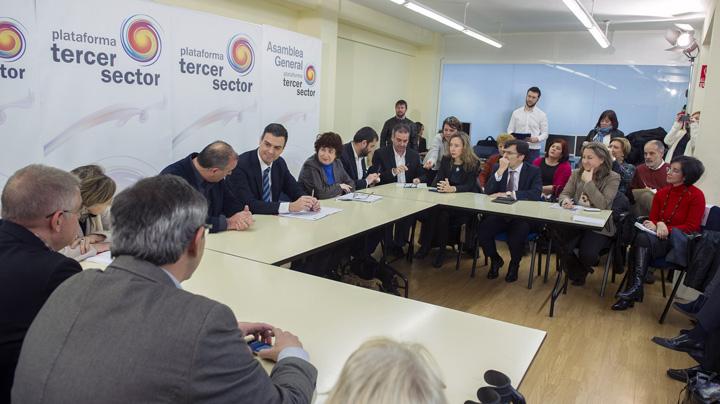 reunion Pedro Sanchez PSOE Plataforma Tercer Sector