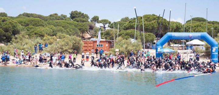 II travesía a nado Cartaya Fundacion Cepaim
